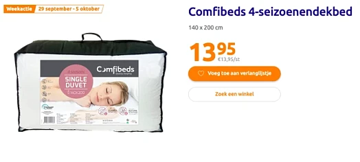 nu bij action donsdeken let op het zijn 2 stu...