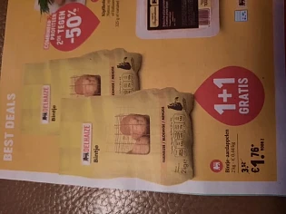 Delhaize vanaf 7/10 1 + 1 gratis bientjes aar...