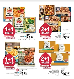 Delhaize 1+1 iglo visgratin, 1+1 delhaize fri...