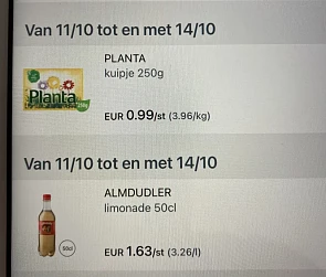 Collect en go (colruyt) Gratis producten van...