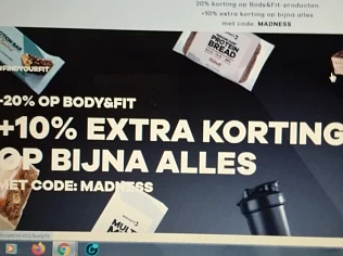 -20% op Body&fit producten + -15% op Vital Pr...