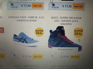 Superdeals tot -75% op sportkleding-en schoen...