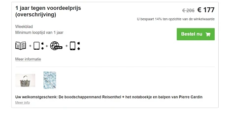 Neem een abonnement op libelle voor €177/jaar...