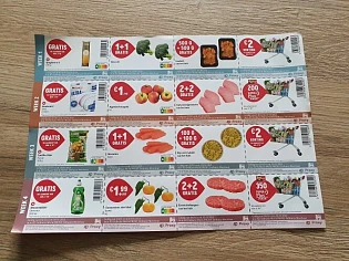 Flyer met bonnen van AD/Proxy Delhaize ontvan...