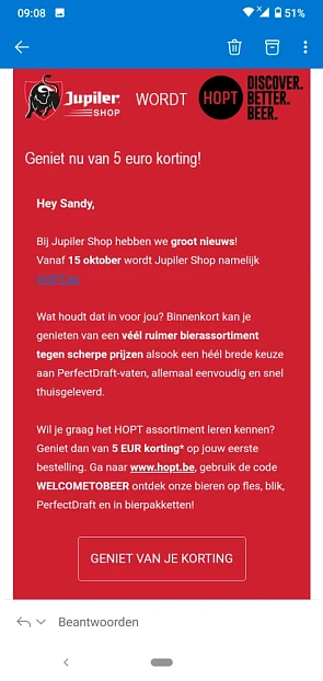 Vanaf 15 oktober wordt Jupiler Shop namelijk...