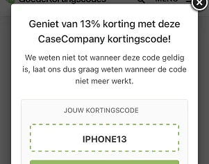 Geniet van 13% korting met deze CaseCompany k...
