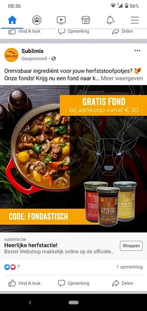 Gratis fond bij sublimix bij aankoop vanaf €3...