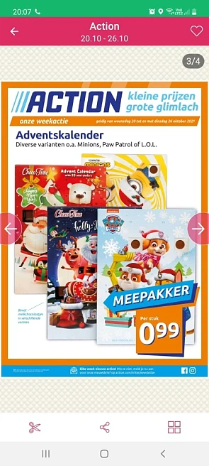 Action 20/10 - 26/10 adventskalender v oa pa...