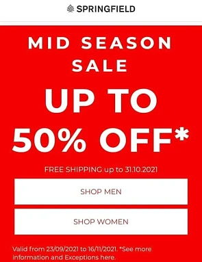 ✅ Tot 50% korting bij Springfield 🤑 Mid sea...
