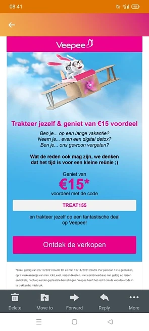 Veepee! Ontvang nu 1malig per persoon een kor...