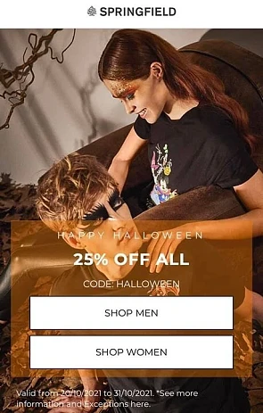 ✅ 25% korting op bijna ALLES bij Springfield...