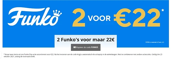 Koop twee items uit ons Funko Pop actie assor...