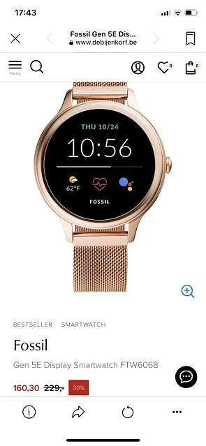 Voor de Fossil smartwatch liefhebbers... Nu b...