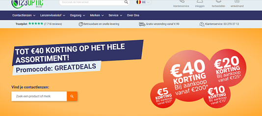 korting op het hele assortiment: €5 bij aank...