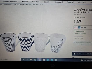 Bij zolli99 leuke solden. Bv zwart/wit kerami...