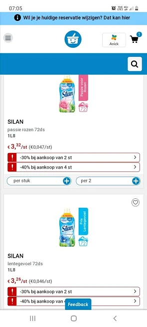 Collect and go en colruyt vanaaf 3/11 tot -40...