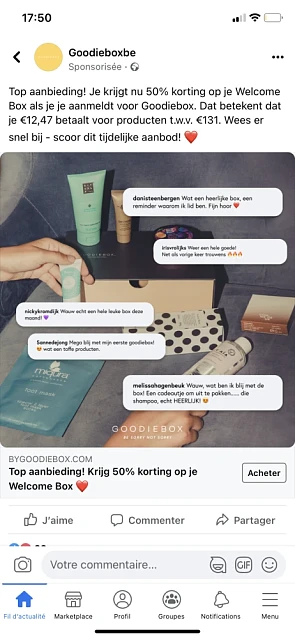 Krijg 50% korting op je welcome box! Je beta...