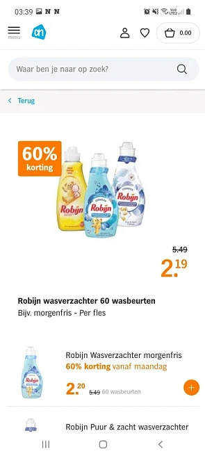 Ah vanaf volgende week -60% op robijn -50% op...