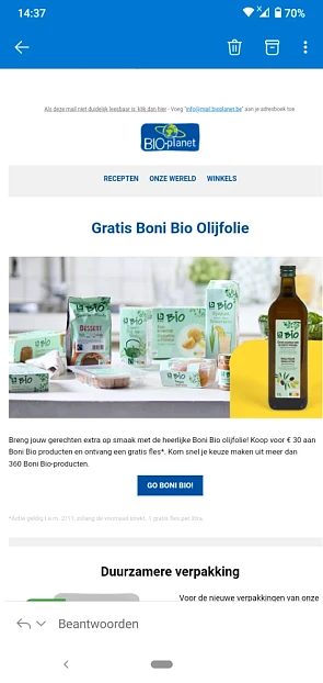 Bij bioplanet: Koop voor € 30 aan Boni Bio pr...