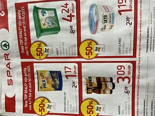 Top deals bij spar! Pick up en hapkin -50% va...