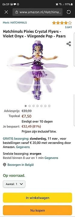 De Hatchimals pixies crystal Flyers op amazon...