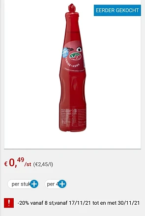 Collect&go twist and drink kers rode prijs €0...