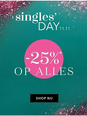 25% korting bij Douglas* - n.a.v. Singles Day...