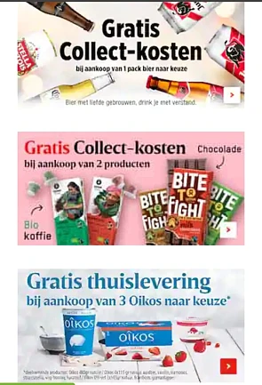 Delhaize gratis collect kosten b.a.v. 1 pack...