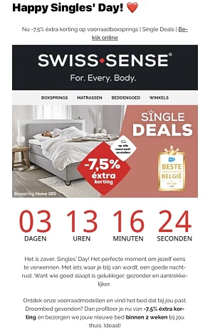 Swiss sense Single deals -7,5% éxtra korting