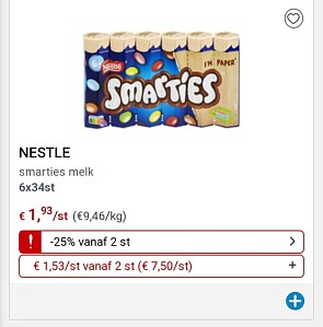 Collect&go smarties sommige goedkoper vanaf 2...