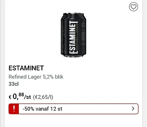 Collect&go estaminet 33 cl vanaf woe 17/11 -5...