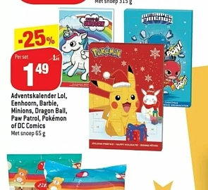 Match adventskalender Lol, Eenhoorn, Barbie,...