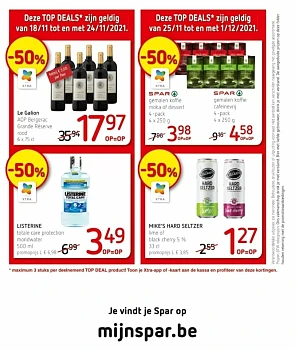 Spar -50% le galion, -50% listerine totale ca...