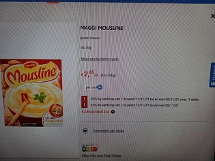 Collect and go en colruyt maggi mouseline rod...