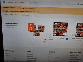 Ah vanaf maandag 2 voor 3,5€ wagner piccolini...