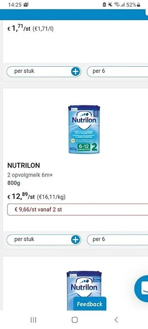 Nutrilon 2 mooi prijsje vanaf 2 stuks colruy...