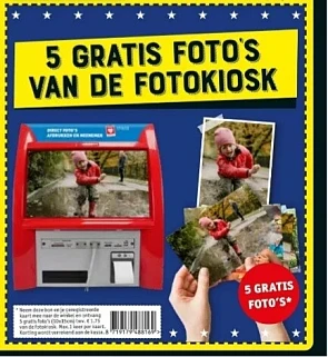 Kruidvat bon voor 5 gratis foto's van de foto...