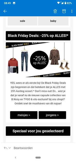 Black friday bij kleertjes.com: 25% korting o...