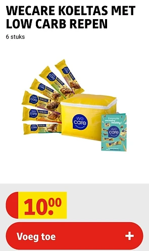 Kruidvat wecare koeltas met 6 low carb repen...
