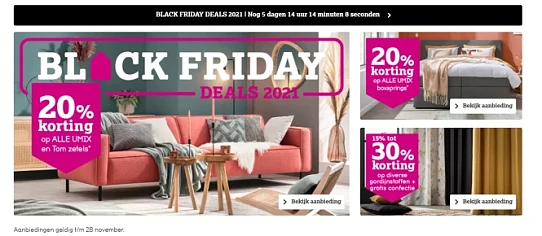 Black friday deals bij leenbakker geldig tem...