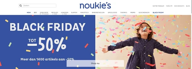 Black friday bij Noukies: tot -50% op een sel...