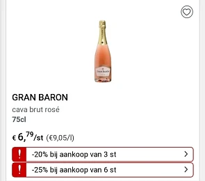 Collect&go en Colruyt gran baron cava -25% b....