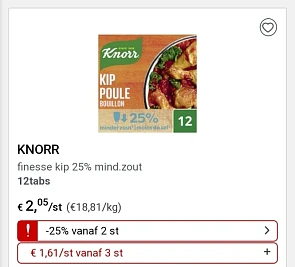 Collect&go knorr boullon -25% vanaf 2 stuks,...