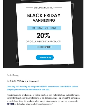 Ontvang 20% korting op het gehele BRITA assor...