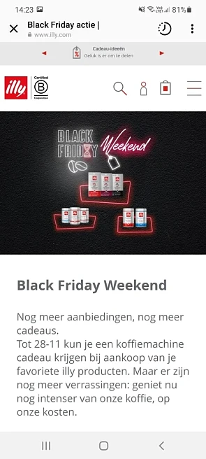 Gratis koffiemachine bij aankoop van geselect...