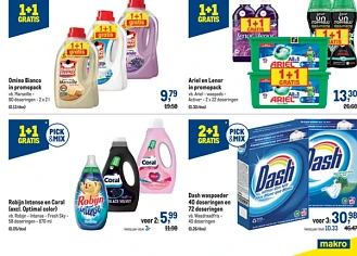 Bij Makro 1/12-14/12 heel wat producten 1+1 g...