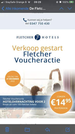 Fletcher hotels Overnachting aan 14,95 per pe...