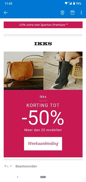 Bij spartoo van 27/11 tem 03/12: Tot -50% op...