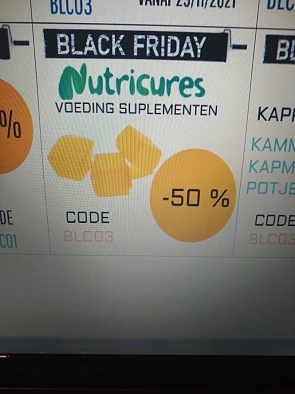 -50% op voedingssuplementen nutricures