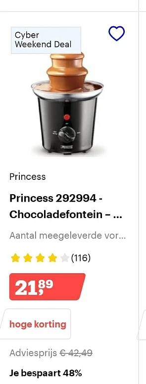 Nu bij bol.com 48% korting op deze chocoladef...